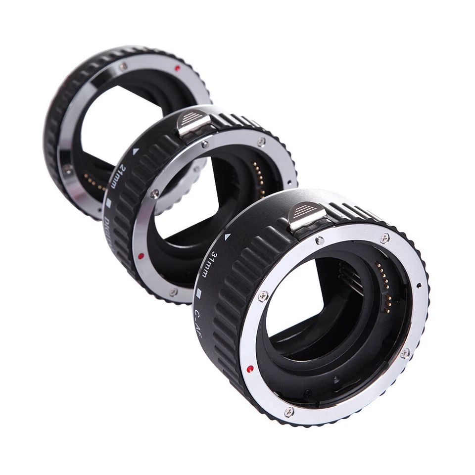 3 in 1 Auto Focus Macro Extension Tube Close Up Lens Adapter for Canon EF EF-S - Image 2 of 4