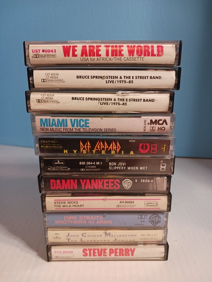 Cassette Lot Rock & Metal 80's Lot Of 11 Def Leppard, Bon Jovi,mellencamp,ect. - Image 2 of 4