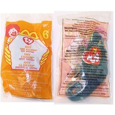 TY McDonald's Teenie Beanie - 6 IGGY the Iguana 1999  4.5 inch - New in bag