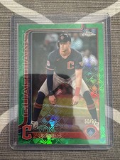 2025 Topps Chrome Nolan Jones Logofractor Green 50/99