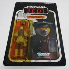 UNPUNCHED 1983 STAR WARS Jedi Figure PRINCESS LEIA BOUSHH  77 Back MOC SW95