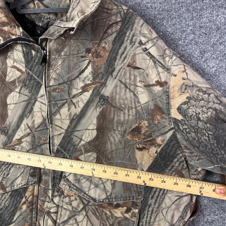 Chaqueta de Caza Camuflada De Colección RedHead Para Hombres Cremallera Completa Realtree Maderas Duras XL-Grande Foto 4 de 4