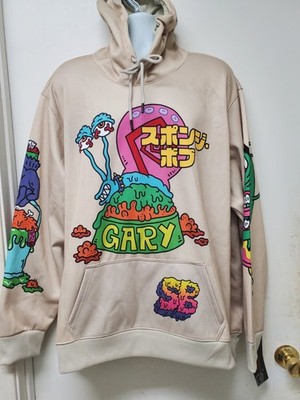 Members Only Sponge Bob Square Pants Allover Graphic Hoodie New Mens Size  4XL 