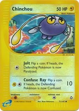 Chinchou - 71/147 - Pokemon Aquapolis Reverse Holo Rare Card LP on eBay