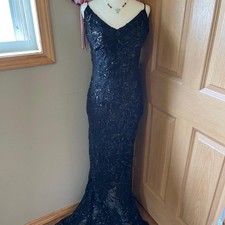 Windsor black sequin prom dress