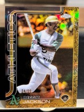 Reggie Jackson 2025 Topps Chrome Gilded Collection Gold 24/99 Oakland Athletics
