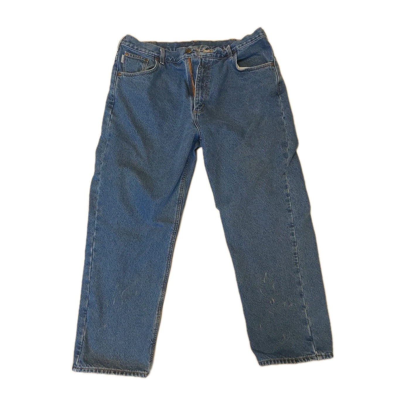 Carhartt jeans Men Size 40x30 Relaxed Fit Workwear B172 DST fleece LINED flannel