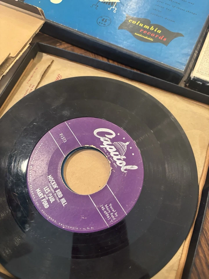 Vintage Boxed 45s Record Album Lot Of 18 Tango Polka Perry Como Dry Bones - Image 4 of 4