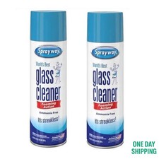 Sprayway Glass Shine Cleaner 23oz Cans Clean Fresh Scent 2 Pack 0.48 per fl oz