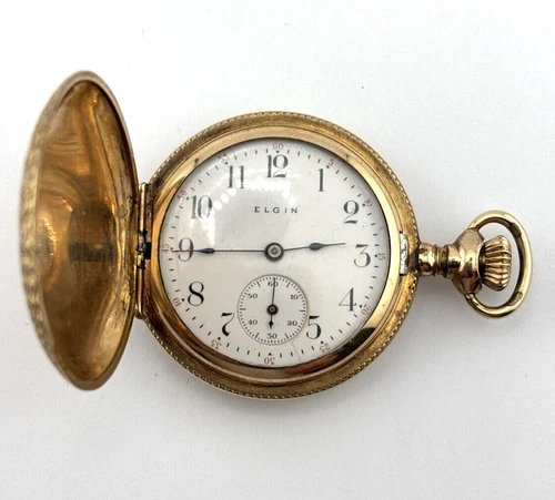 Elgin 1910 Antique Mechanical Pocket Watch  7J  0s   14899414 WORKS!!