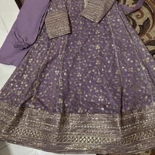Pakistani Chiffon Mixed Embroidered Anarkali Bust 38