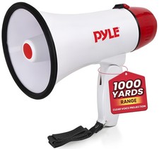 Pyle 20W Megaphone Bullhorn - 5.4'' x 8.6'' Portable Megaphone, Projection Range