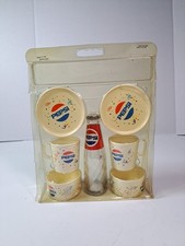 Vintage 1980s Pepsi Party Pak Childs Plastic Dish Set Chilton-Globe