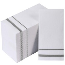 FOCUSLINE 200 Linen Feel Disposable Guest Napkins - Soft, Absorbent, Paper Towel