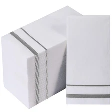 FOCUSLINE 200 Linen Feel Disposable Guest Napkins - Soft, Absorbent, Paper Towel