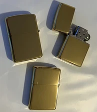3 Gold Metal Flint  (Zippo Like) Lighter 🔥Brand New🔥