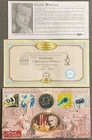 CLIVE MANTLE,MARCH PATIENTS,RARE HAND SIGNED COIN & STAMP FDC.ISLE OF MAN CR 95