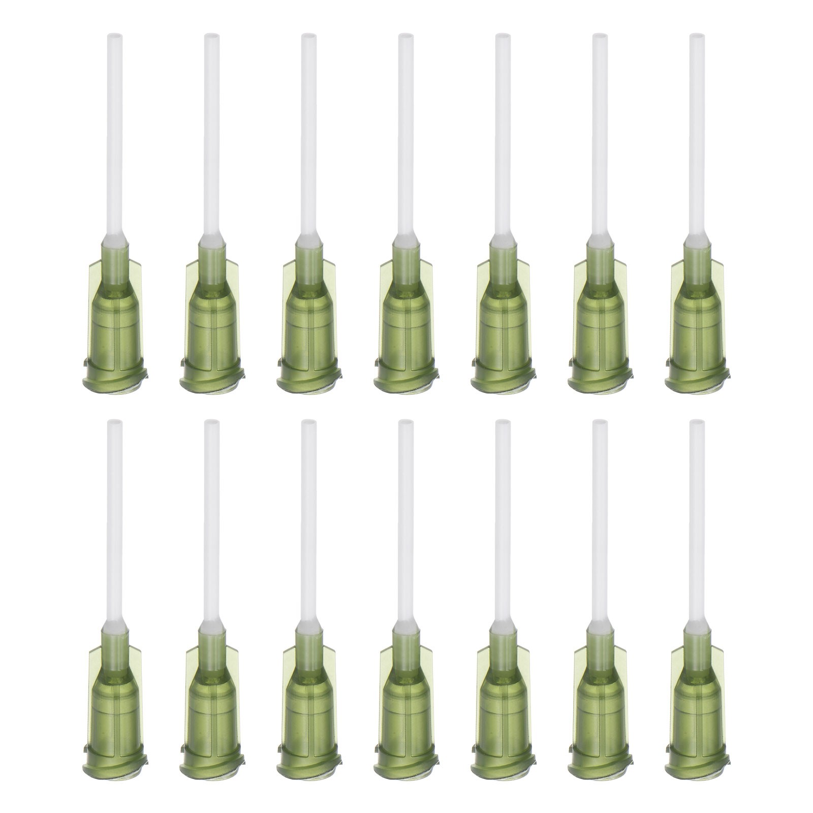 50Pack 14G Dispensing Needles 1" PP Needle Tips with Flexible Needle Olive