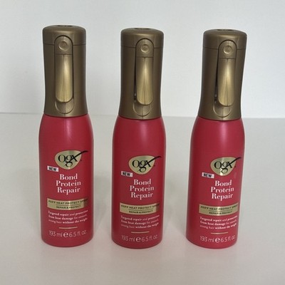 OGX Bond Protein Repair Heat Protect Spray 6.5oz 3 Pack New
