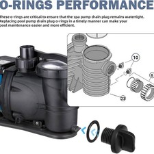 2x Pool Pump Drain Plug R0446000 Easy to Install Strong Seal