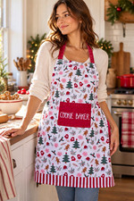 Christmas Cookie Baker Apron Gingerbread Holiday Cottagecore Kitchen Farmhouse