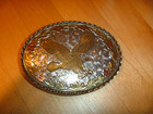 Vintage Belt Buckle M Eagle USA Western Floral Oval-shaped Belt Buckle — photo 1
