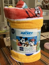 Disney Classic Mickey Mouse  Friends Soft Throw Blanket 5' x 6 ft The Big One4b