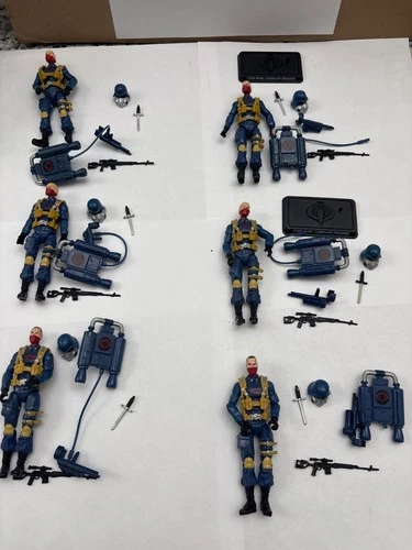G.I. Joe Cobra Air Trooper lot.  Set of 6. 25th anniversary. No loose limbs