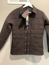 NWT Quilted Wild Rye Xs Black Primaloft Imogene Shacket Black