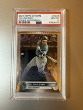 2022 Topps Chrome Cal Raleigh ROOKIE AUTO PSA 10 GEM MT Seattle Mariners!