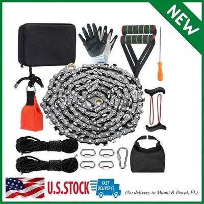 Rope Saw 55 Inch High Limb Rope Saw with 70 Sharp Teeth, Rope Saw Tree Saw High