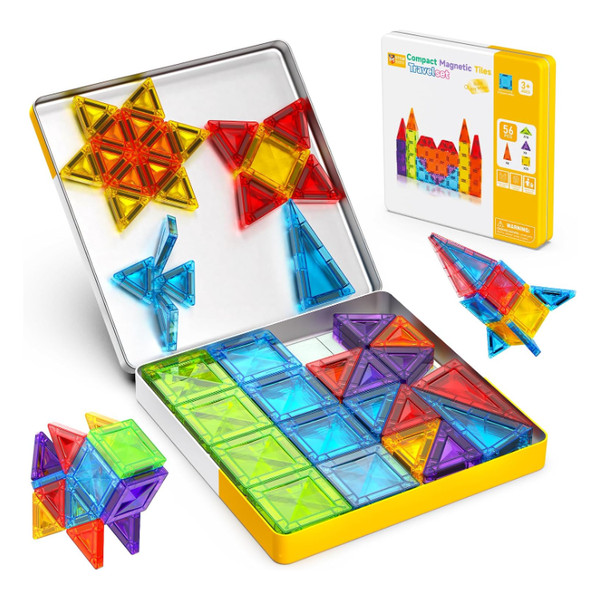 Magnetische Bausteine Bauset 56 Teile FüR Kinder Ab 3 Jahren Architektur-image
