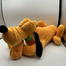 Disney Parks Sleeping Pluto Jumbo Plush Stuffed Animal Dog 22 Large Laying