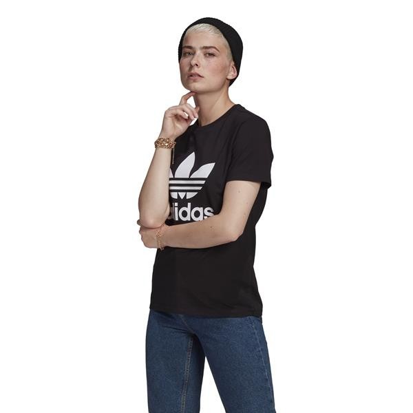 Футболка adidas Originals Damenkleidung GN2896 С изображением ТРИЛИСТНИКА Schwarz 6390₽