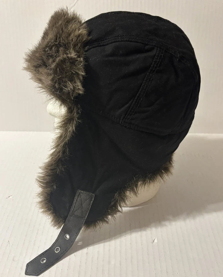 H&M Sombrero de Trampero Piel Sintética Acolchado Oreja Solapa Bombardero Invierno Hombres Mujeres Foto 2 de 4