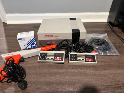 Original Nintendo NES Console, Recapped with Controllers and Zapper