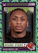 2024 Score-A-Treat #50 Xavier Worthy Rising Stars Green Bats