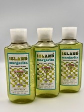 3 BATH  BODY WORKS ISLAND MARGARITA WASH SHOWER GEL VITAMIN B5 ALOE 10 OZ LARGE