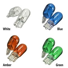 501 W5W T10 HALOGEN BULB LAMP CAPLESS WEDGE PUSH IN SIDE LIGHT NUMBER PLATE 12v