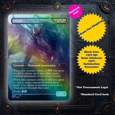 Deceit - Foil High Quality Custom Art Playtest card for MTG - Commander EDH