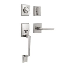 NeuType Front Door Handle Set Entrance Door Lock Set Satin Nickel Heavy Duty ...
