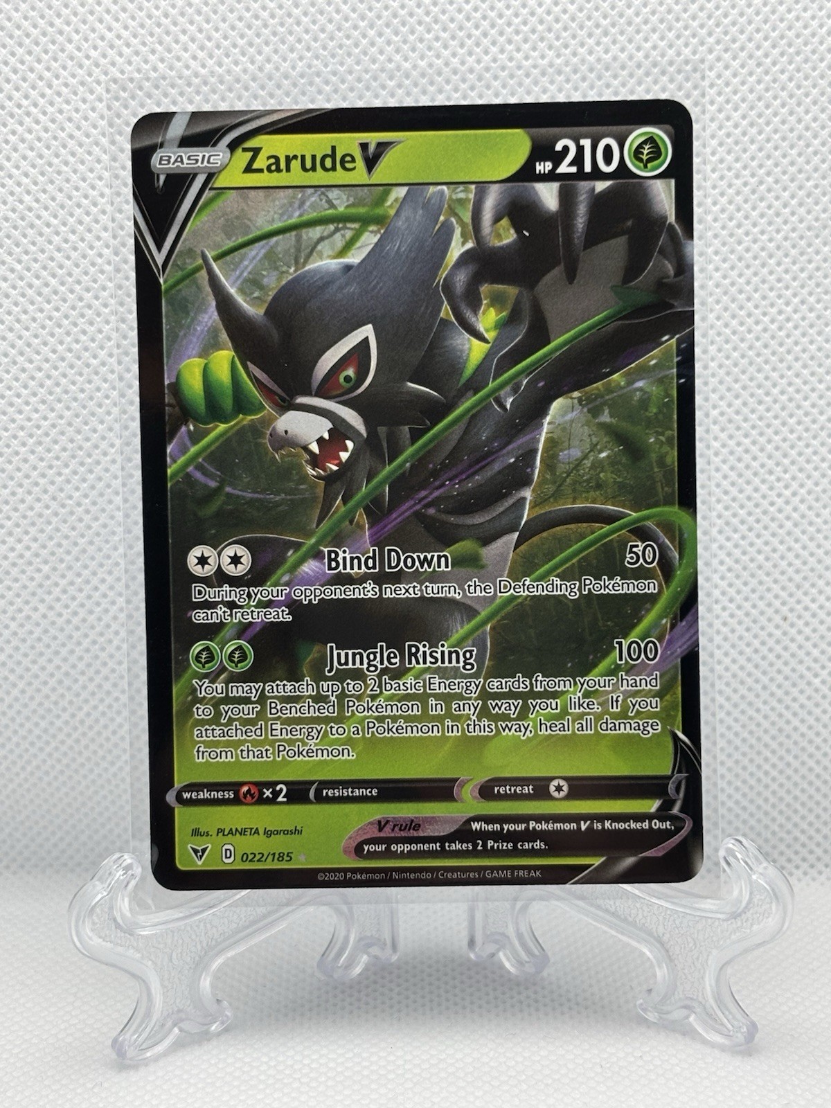 2020 Pokemon Zarude V 022/185 Ultra Rare Sword & Shield: Vivid Voltage Mint/NM