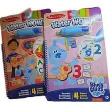 Two Melissa And Doug Blue Clues And You Water Wow Alphabet  Numbers Reusable