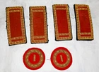 Civil War U.S. Artillery Officer (Red) Captain Round Insignia + Shoulder Boards