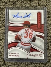 2023 Immaculate Collection Mario Soto Clearly Red Auto Autograph #15/35 Reds