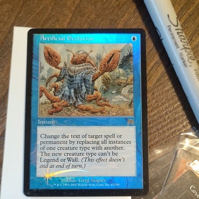 Artificial Evolution 67/350 Foil Rare Blue Instant Onslaught MTG English 2002
