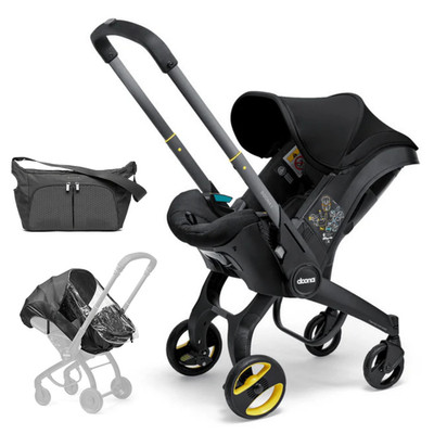 Doona X Autositz & Kinderwagen mit Essential Tasche & Regenschutz umbaubarer Kinderwagen