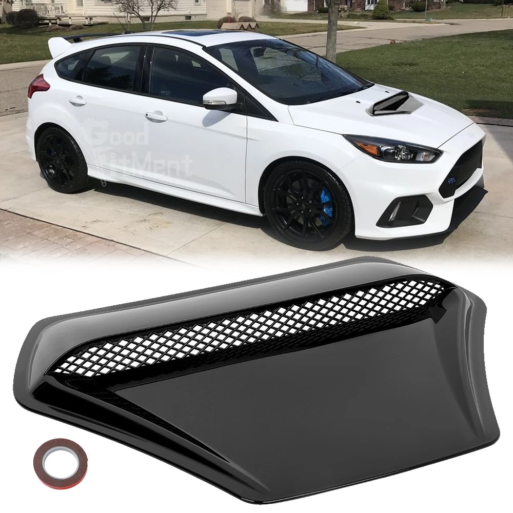 Vent-Scoop Coperchi Presa D'Aria Cofano In Nero Lucido – Universali Per Ford Focus, Fiesta, Vauxhall Corsa – 2 Pezzi