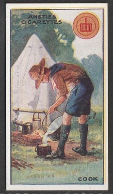 Anstie's Boy Scout Series, 1923 Tobacco card, No 19, Cook