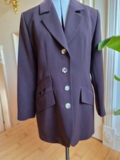 VINTAGE YSL Variant Women's Blazer deep brown all original YSL buttons